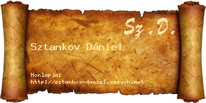 Sztankov Dániel névjegykártya